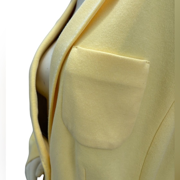 TALBOTS “Aberdeen” Canary Yellow Preppy Button Down Casual Soorts Blazer Jacket - Picture 11 of 16